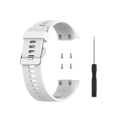 Imagen de Waekethy Correa para Garmin Forerunner 35/Approach S10, Ajustable Silicona Suave Reloj Deporte Smartwatch Reemplazo Pulsera Compatible con S10 (blanco)