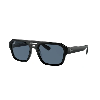 Imagen de Ray Ban RB4397 Corrigan Gafas de sol cuadradas, Negro/Azul oscuro, 54 mm