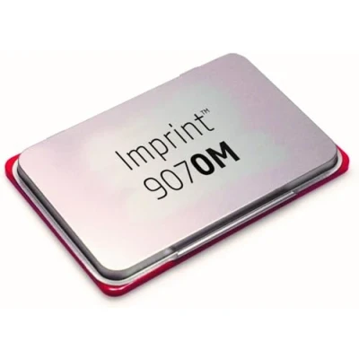 Imagen de Trodat 9070M Imprint Almohadilla de tinta color rojo a base agua para sellos manuales, tamaño pequeño, 69 x 47 mm, estructura metal y plástico