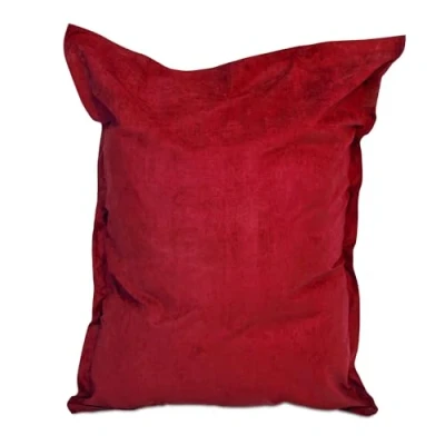 Imagen de Lumaland Puff Pera Gigante Bean Bag XXL de Micro Terciopelo para Interior con Funda Lavable 140cm x 180cm Bolsa Frijoles rellenable Incl. 380 litros Perlas EPS [Rojo]