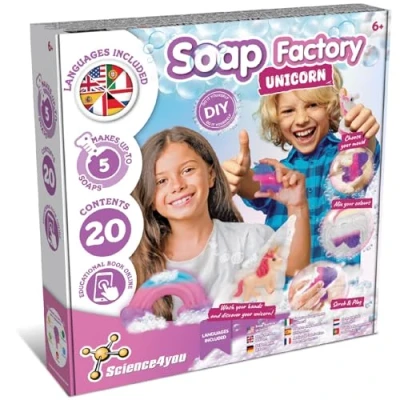 Imagen de Science4you Unicornio Lab Kit de Fabricación Jabón para Niños, Haga Sus Propios Jabones con Juguete En el Interior que Brillan La Oscuridad, Niñas y Niños 6 7 8 9+