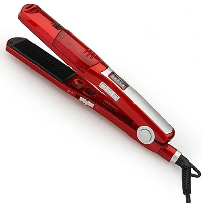 Imagen de tempo di saldi Plancha de vapor para el cabello, generador iones profesional, turmalina, 200 C, máx.
