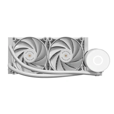 Imagen de Mars Gaming ML PRO240, Refrigeración Líquida CPU Profesional, TDP 450W, 2 Ventiladores FDB Ultra silenciosos, Bomba Opti Chamber con Anillo de Iluminación Blanco, Multisocket Universal, Blanco