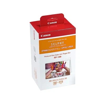 Imagen de Tinta Original CaNON Multipack Rp 108 Color + Papel Fotografico Imprime Hasta Impresiones