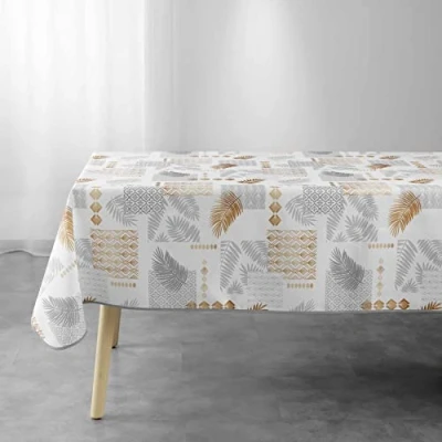 Imagen de Douceur d&#039;Intérieur, Mantel Rectangular 150 x 240 cm, Color Blanco, poliéster Estampado, Olenna