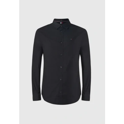 Imagen de Tommy Jeans Original Stretch Shirt Camisa, Hombre, Talla: XS, Black