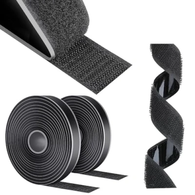 Imagen de AiQInu Belcro Adhesivo Fuerte, 10m x 16mm Auto Doble Cara, Reutilizable Cinta Adhesiva Hook Y Loop Para Doméstica, Bricolaje