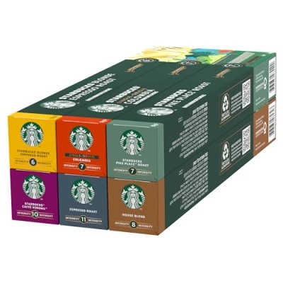 Imagen de STARBUCKS Discovery Variety Pack de Nespresso, Cápsulas Café 6 x 10 (60 Cápsulas) Exclusivo en Amazon