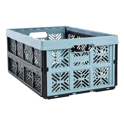 Imagen de keeeper Robusta Caja Plegable IDA, Plástico Resistente (PP), 48 x 35 23 cm, 32 L, Azul Nordic