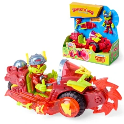 Imagen de SUPERTHINGS KAZOOM Power Combat Vehicle Kid Fury. Vehículo de Combate Fury la Serie TV “Kazoom Power. Contiene 1 Vehicle, Exclusivo, Arma y Accesorio