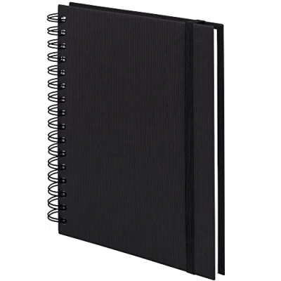 Imagen de Rössler Papier 1875452701 S.O.H.O. Cuaderno Wire O con cierre elástico, DIN A5, 21,8 x 15,5 2 cm, 80 hojas, negro, 1 unidad