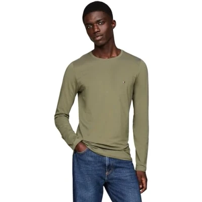 Imagen de Tommy Hilfiger SLIM FIT LONG Sleeve Camiseta de manga larga, Hombre, Talla: 3XL, Green