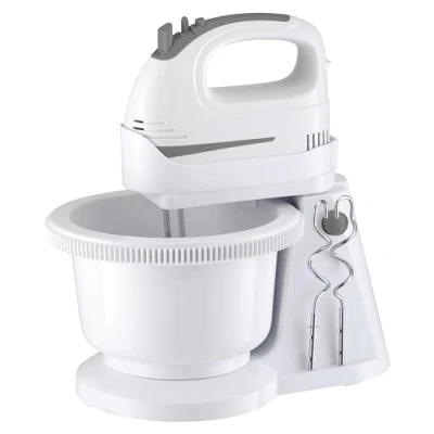 Imagen de Amasadora de Sobremesa 300W 5 Velocidades + Turbo, Bol Giratorio 2L, Diseño Compacto, Accesorios para Batir y Amasar