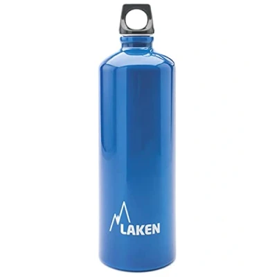 Imagen de LAKEN Futura Botella de Agua, Cantimplora Aluminio Boca Estrecha 1L, Azul