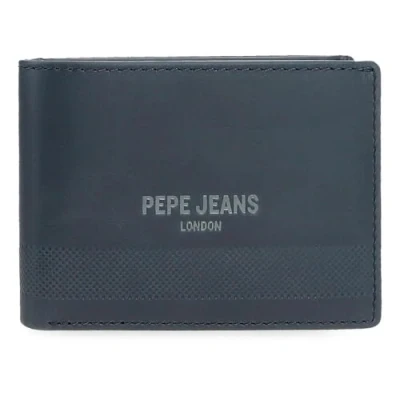 Imagen de Pepe Jeans Deep Cartera Horizontal con Monedero Azul 11x8x1 cms Piel by Joumma Bags