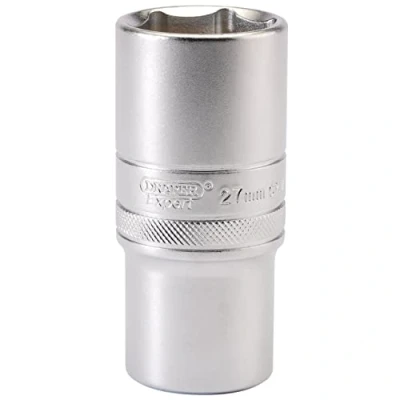 Imagen de Draper HT MM/MS 1/2 &quot;Square Drive 6 Punto Metric profundo Socket (27 mm), color azul