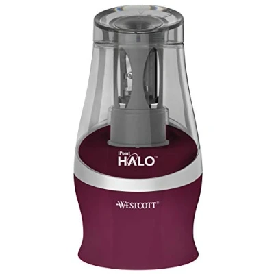 Imagen de Westcott E 55052 00 iPoint HALO Sacapuntas a pilas, color rojo oscuro
