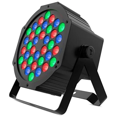 Imagen de Audibax Montana 36 Foco LED para Discoteca Profesional Móvil Equipado con Luces RGBW de 1W Sincornización Música Modo Automático Conexión DMX 7 Canales