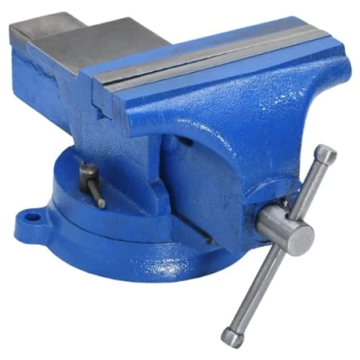 Imagen de vidaXL Tornillo de banco hierro fundido azul 150 mm