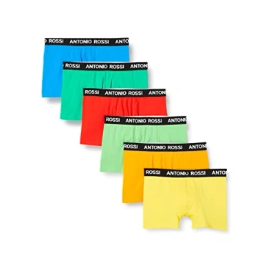 Imagen de Antonio Rossi (paquete de 3/6) boxers ajustados para hombre Calzoncillos tipo bóxer con cintura elástica Bóxers suaves y transpirables uso diario