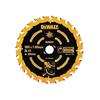 Imagen de DEWALT DT10300 QZ Hoja de Sierra Circular EXTREME 2nd Fix, 165 x 20mm, 24 Dientes, Carburo, Recubrimiento antiadherente