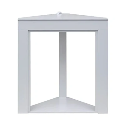 Imagen de Rebecca Mobili Marco de Chimenea Esquina, Esquina Decorativa, Blanco, MDF, para salón Dormitorio Dimensiones: 100 x 90 45 cm (AxANxFON) Art. RE6742