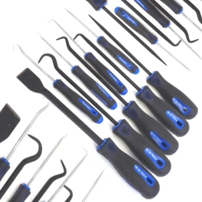 Imagen de Dunnet Tools juego de 9 piezas ganzúas y ganchos, junta raspadora manguera, extractores palanca, herramientas garaje, kit mecánica automotriz, profesional