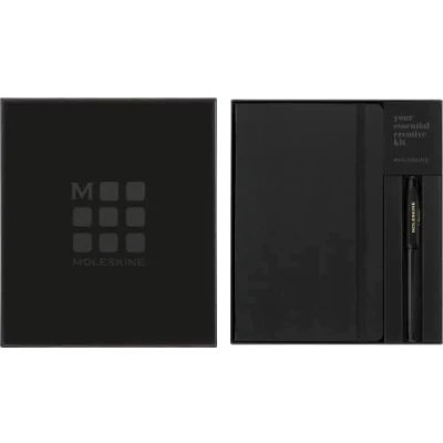 Imagen de Moleskine x Kaweco Cuaderno Clásico de Tapa Dura y Bolígrafo Rollerball Recargable Plástico ABS, para Tomar Notas, Recarga 0.7mm con Tinta Negra Incluida, Color Negro