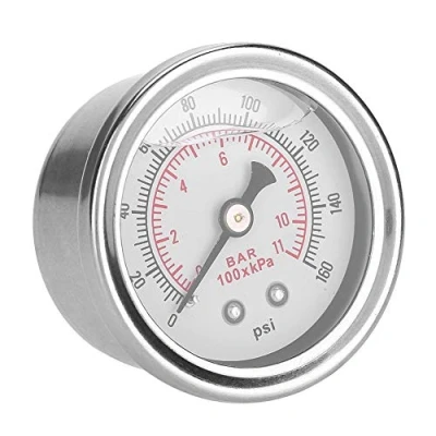 Imagen de Indicador de presión combustible del automóvil, 0 160 PSI/bar regulador automóvil Medidor combustible/aceite llenado líquido
