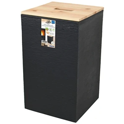 Imagen de EDA Baúl para Pellets Jura Montania STONE 36 L 20 kg de Negro 29,5 x 50,6 cm