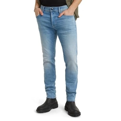 Imagen de G STAR 3301 Slim Jeans Vaqueros, Azul (Lt Indigo Aged 51001 8968 8436), 32W / 34L Hombre