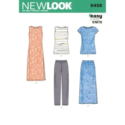 Imagen de Nuevo patrón de Costura Look 6458 un Separa Punto Patrones para fácil, Color Blanco