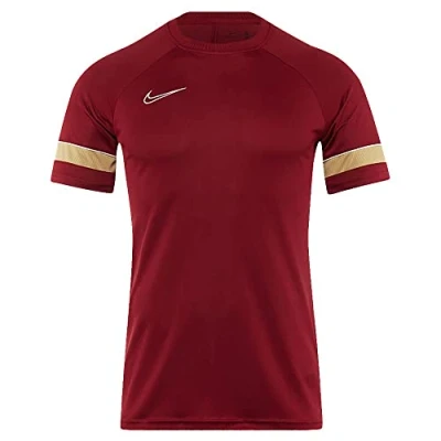 Imagen de Nike Dri Fit Academy 21 Camiseta de Manga Corta, Niños, Team Red/White/Jersey Gold/White, S