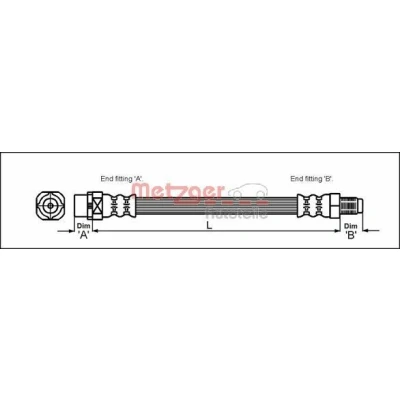 Imagen de METZGER 4110052 Latiguillos de Freno 413 M10 x 1 BMW: 5 Berlina, Touring