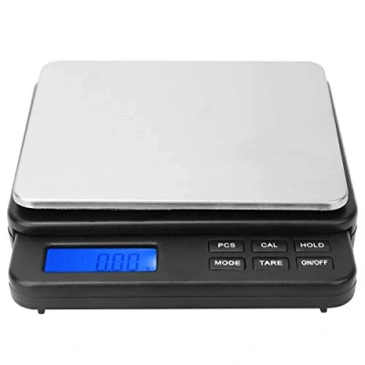Imagen de Báscula para Alimentos Básculas de Cocina Digitales Cocción Eléctricas Alta Precisión con Pantalla Retroiluminada Azul 1000g/0.01g(Negro)
