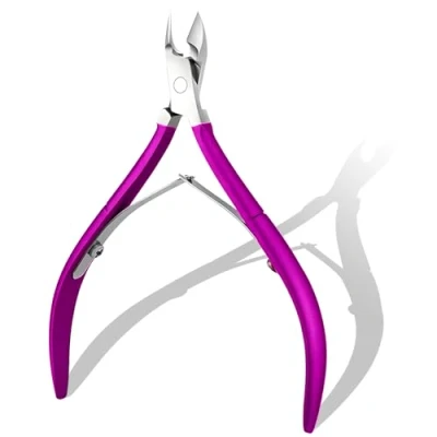 Imagen de Alicates Cuticulas Acero Inoxidable,Corta Profesional, Tijeras Cuticulas, Manicura, para Uñas Gruesas o Encarnadas, Pedicura y Manicura(Púrpura)