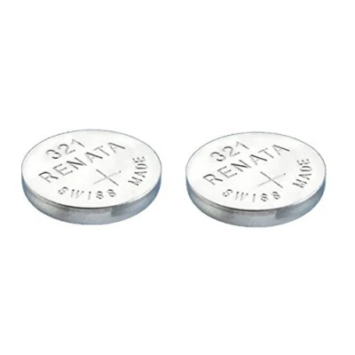 Imagen de 2 x Renata 321 reloj batería Suizo hizo plata óxido 1.5V SR616SW también conocido como