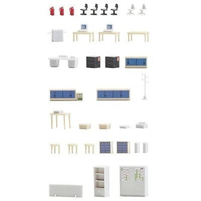 Imagen de Faller FA 180454 Oficina Configuración, accesorios para el diseño de ferrocarril, modelo , color/modelo surtido