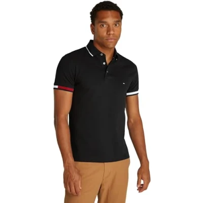 Imagen de Tommy Hilfiger FLAG CUFF Polo, Hombre, Talla: XXL, Black