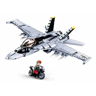 Imagen de Sluban Model Bricks F/A 18E Super Bumblebee, M38 B0928, Multicolor