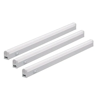 Imagen de Oktaplex Riga Conjunto de 3 luces LED para montaje bajo gabinete cocina, 54 cm, luz neutral blanca 4000K, tira 230V ampliable, 840 lúmenes 8,8W con interruptor