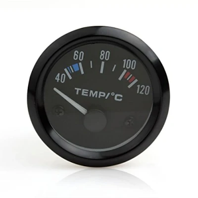 Imagen de ePathChina Instrumentos de coche, 12 V, 5 cm, universal, puntero temperatura del agua Medidor 40 a 120, LED blanco