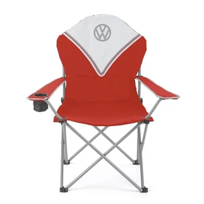 Imagen de Board Masters 0 Silla de Camping Plegable, Poliéster, Front/Rot &amp; Weiß, One Size