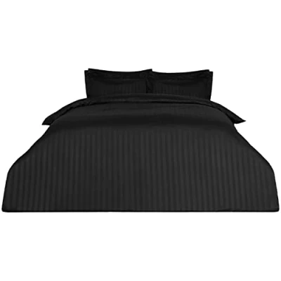 Imagen de Dreamscene Satén Rayas Funda de edredón con Almohada Juego
