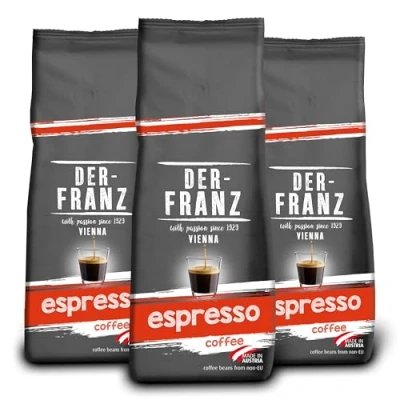 Imagen de Der Franz Espresso Café, granos enteros, 3 x 500 g