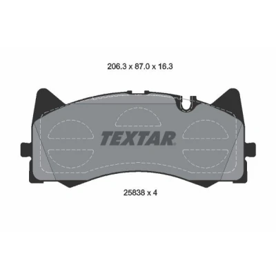 Imagen de TEXTAR 2583801 Juego de pastillas freno preparado para indicador desgaste MERCEDES BENZ: Clase C Berlina, T modell, Coupé