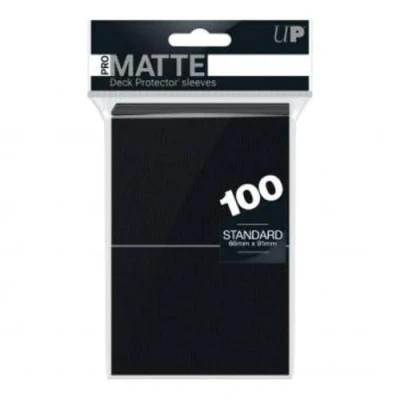 Imagen de 100 Ultra Pro Deck Protector Sleeves Matte Black Standard Mat