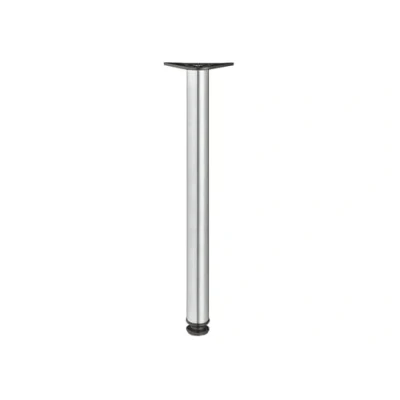 Imagen de Pata de Mesa Ajustable Metal para Muebles, Patas Individuales con Aspecto Acero Inoxidable cilíndrico H1712 Altura 710 mm 60 diámetro