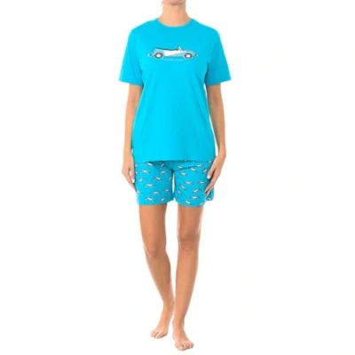 Imagen de Pijama Mujer de Verano 100% Algodón KL40000 Camiseta Manga Corta y pantalón Corto, Pijamas Primavera
