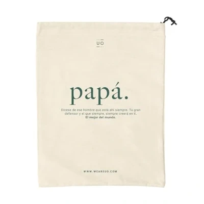 Imagen de Bolsa tela Regalo &quot;Papá definición&quot; NEW De Algodon natural 100%, Reutilizable